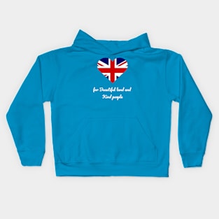 Love uk people, land Kids Hoodie